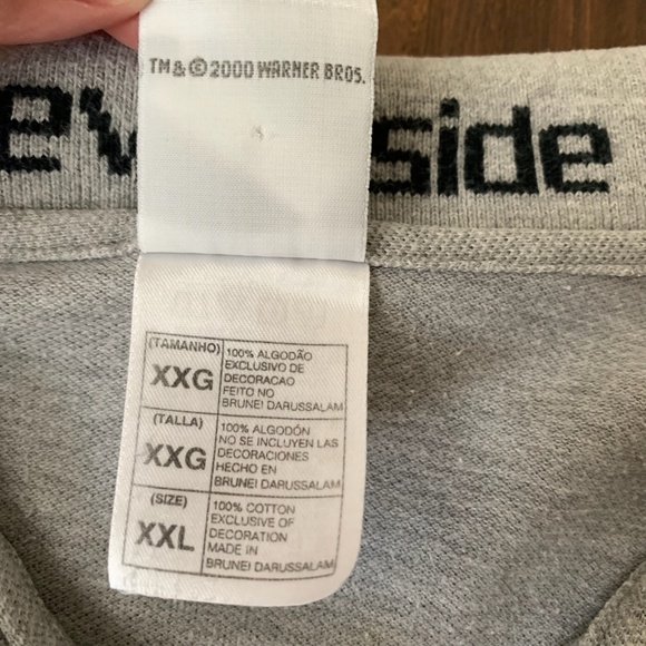 VINTAGE WARNER BROS Studio Tazmanian Devil Inside Polo - Picture 8 of 9